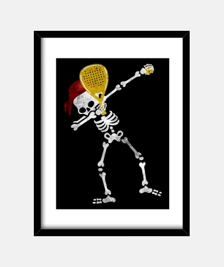 Quadro Padel Dabbing Skeleton
