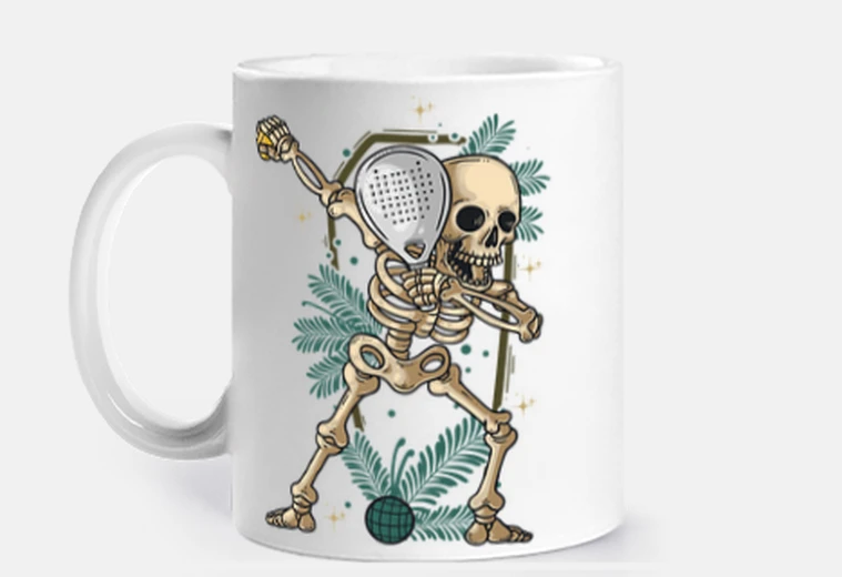 Cup padel dabbing skeleton padel player