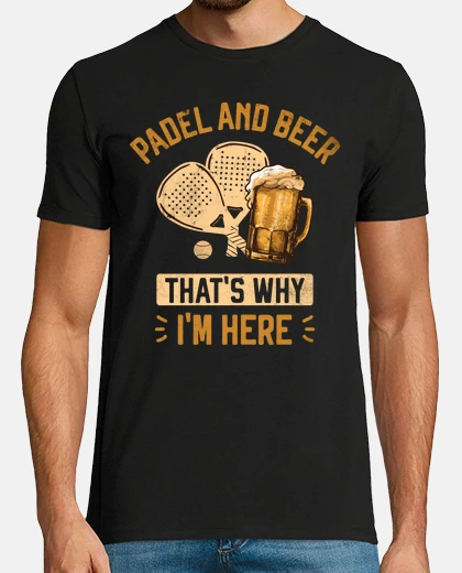 Tee-shirt Padel et bière cadeau de padel drôle