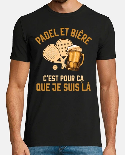 Tee-shirt padel et bière joueur de padel