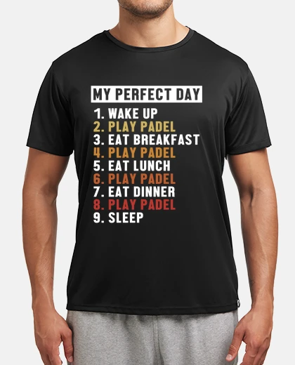 T-shirt padel giorno perfetto beach paddleball