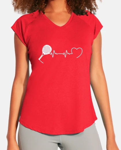 Camiseta padel hombre humor latido del corazón