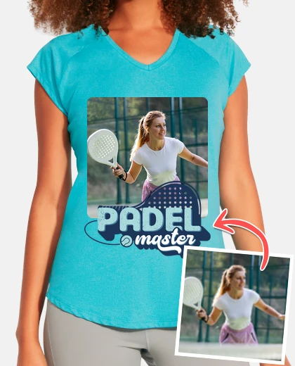 padel master sports t-shirt with customizable photo