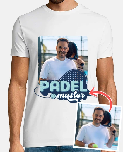 padel master t shirt with customizable photo