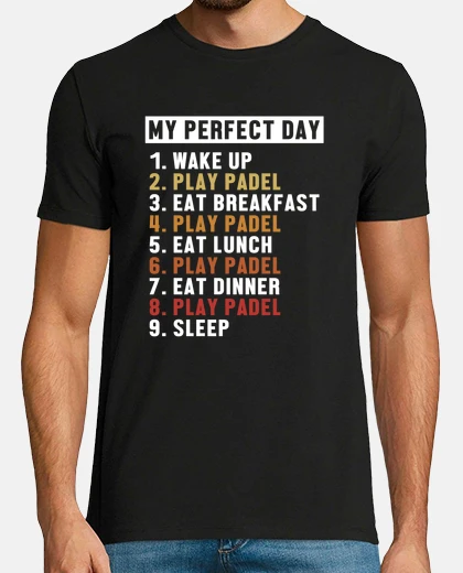 T-shirt padel perfect day paddleball padel tennis giocatore di padel padel