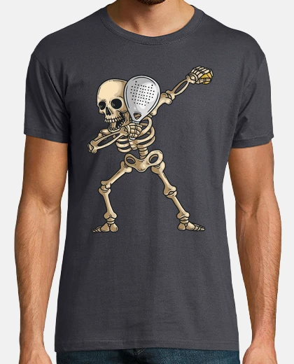 T-shirt Padel Player Dabbing Skeleton Skull