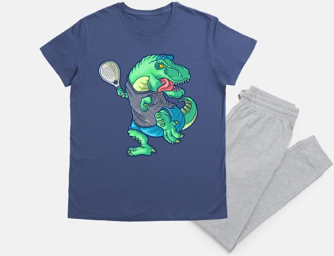 Pyjama padel saurus rex padelista dinosaur