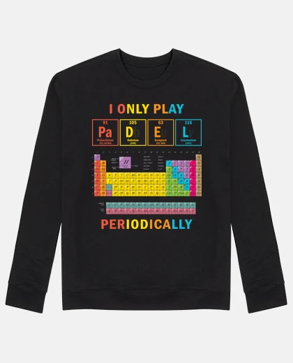 Felpa Padel Tennis divertente Periodic Table