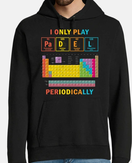 Felpa Padel Tennis divertente Periodic Table