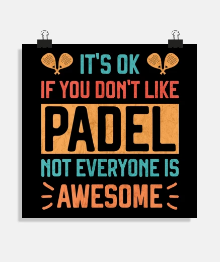 Poster padel tennis fun paddle tennis