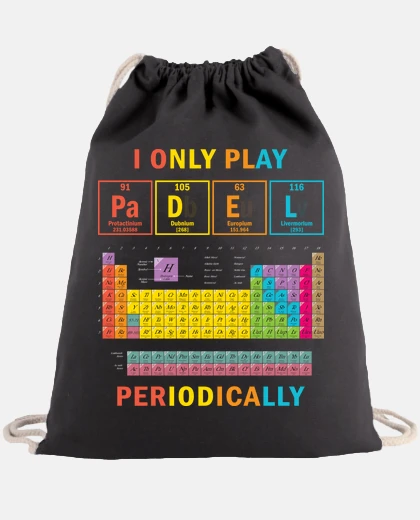 Bag padel tennis fun periodic table