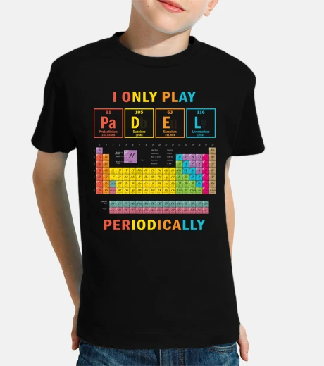 Children's padel tennis fun periodic table