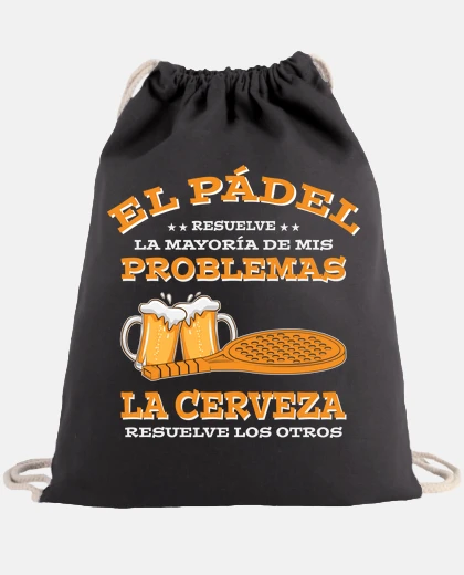 Bag padel y cerveza deporte divertido