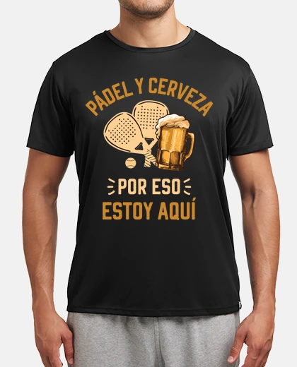 T-shirt padel y cerveza jugador de padel