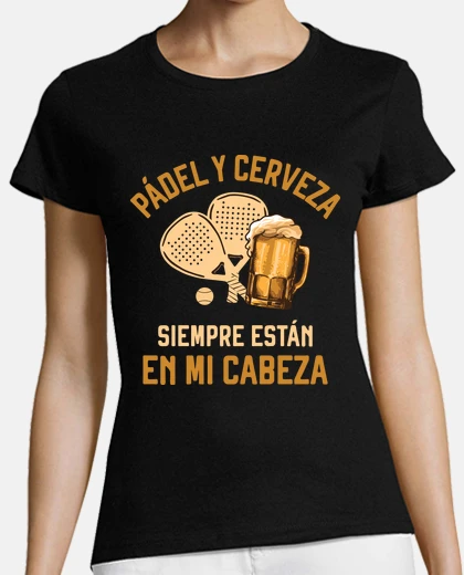 Playera padel y cerveza jugador de padel