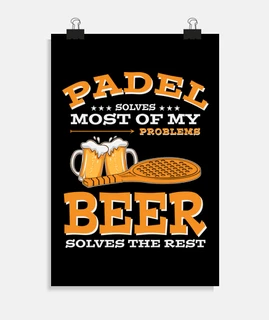 padel and beer padel y cerveza