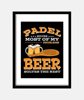 padel and beer padel y cerveza