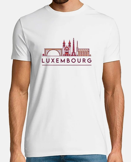 Camiseta paisaje urbano de luxemburgo