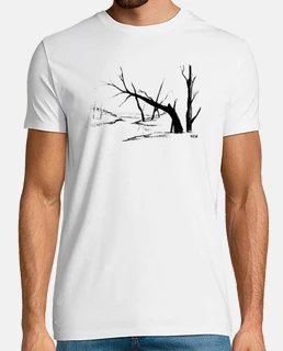 Paisaje tenebroso árboles oscuros