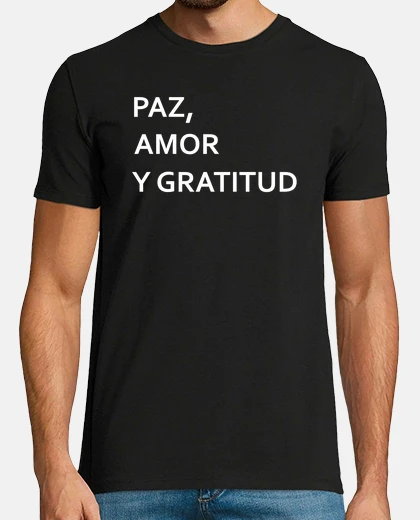Tee-shirt paix, amour et gratitude, un cadeau positif et édifiant