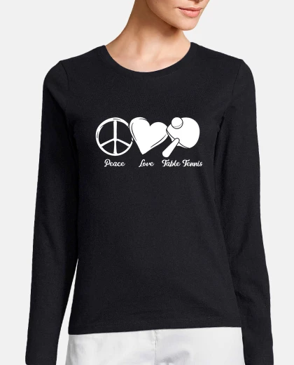 Tee-shirt paix love et tennis de table