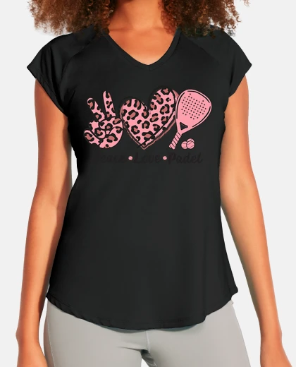 Tee-shirt paix love padel mère joueur de padel