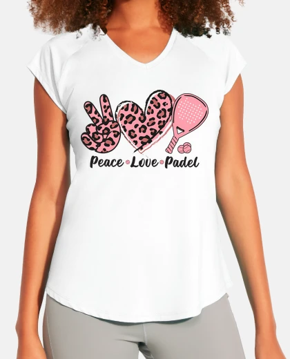 Tee-shirt paix love padel mère joueur de padel