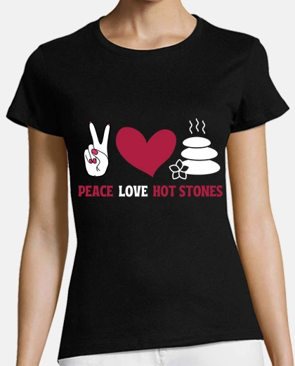 Tee-shirt paix love pierres chaudes