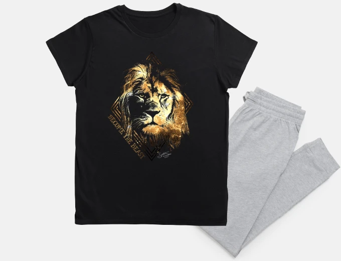 Pajama pajamas - galaxy lion gold - become the beast