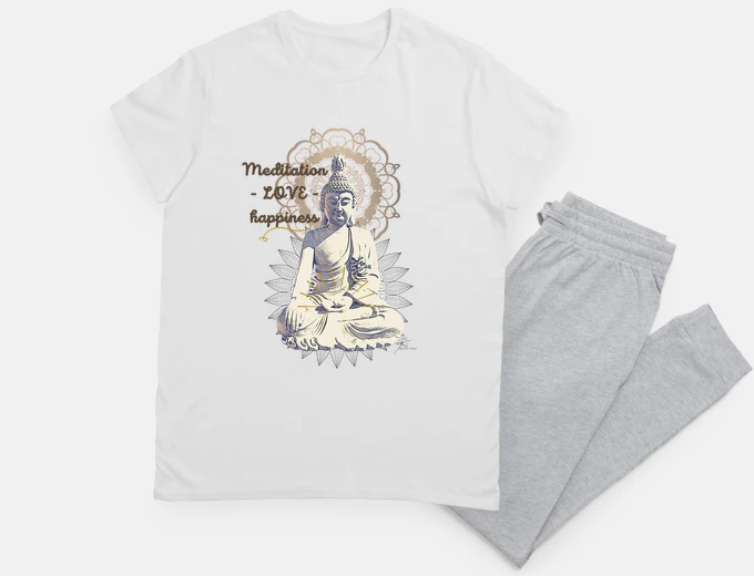 Pyjama pajamas buddha meditation love happinesses