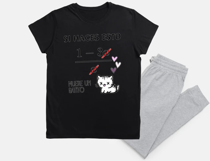 Pajama pajamas humor math kitten - math error