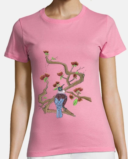 Playera Pájaro y flor