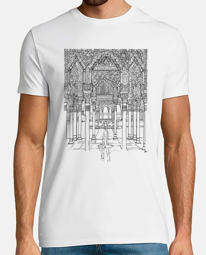 Tee-shirt palais de l'alhambra, grenade, andalousie -architecture