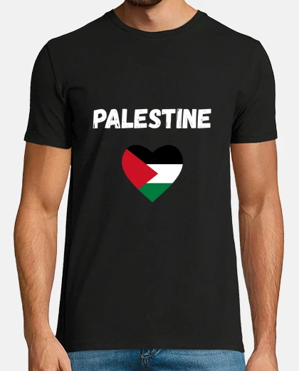 Tee-shirt Palestine  coeur   bande de gaza