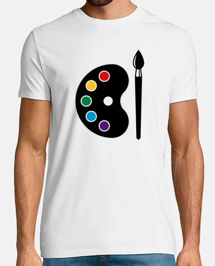 Tee-shirt palette de couleurs avec pinceau