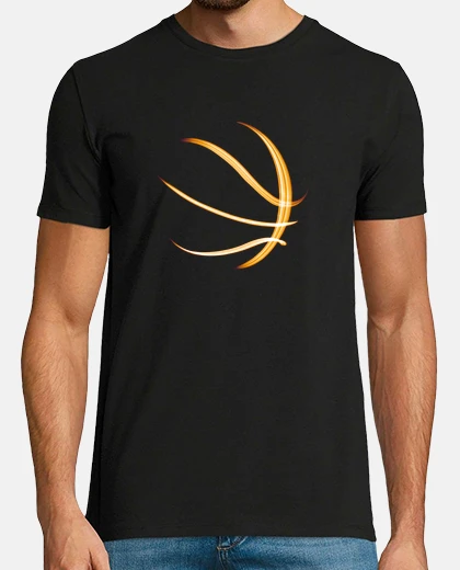 T-shirt palla da basket silhouette brillante