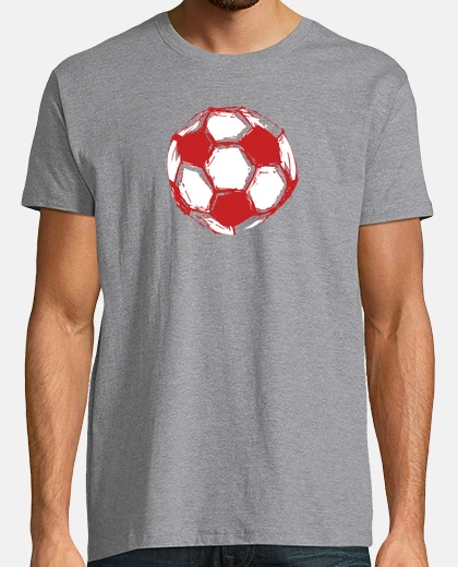 T-shirt palla rossa e bianca