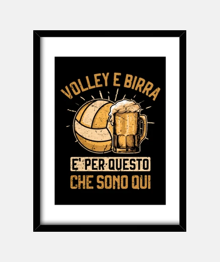 Quadro Pallavolo e Birra Beach Volley
