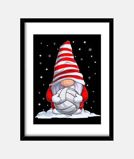 Quadro Pallavolo Gnomo di Natale Volley