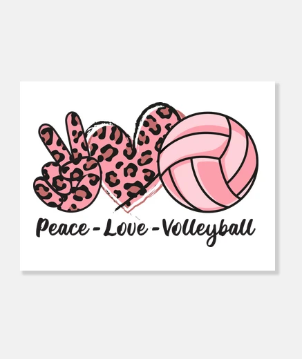 Stampa Pallavolo Peace Love Volleyball