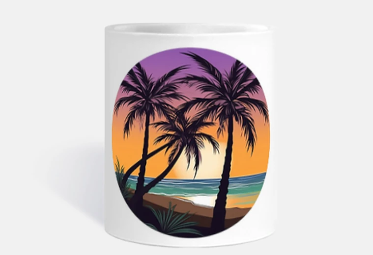 Cup Palm Beach at Gentle Sunrise