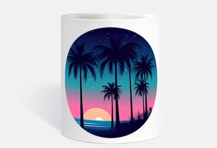 Cup Palm Beach at Starry Night