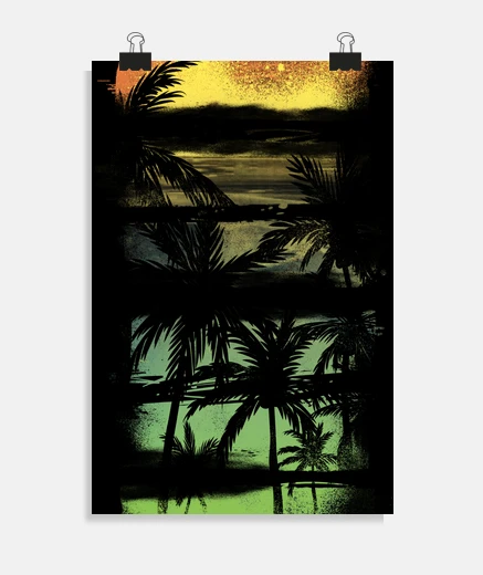 Poster palme da spiaggia