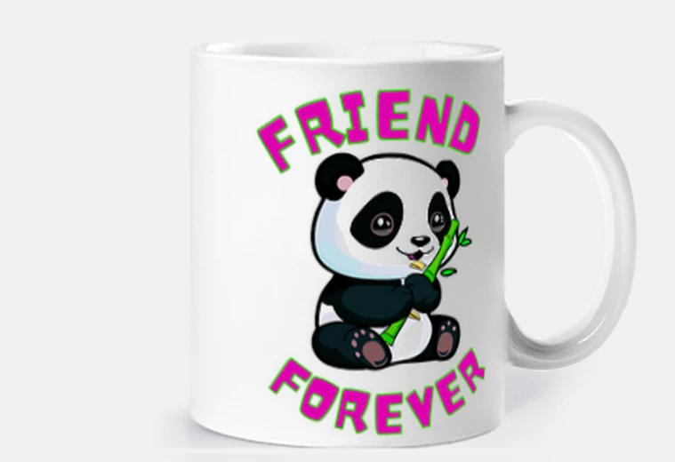 Tazza panda amico per sempre