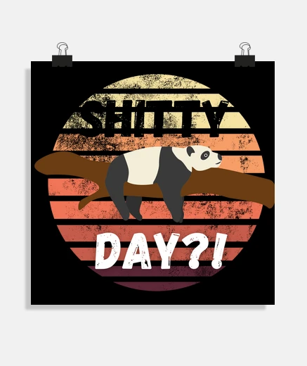 Poster panda che ha un poster di merda