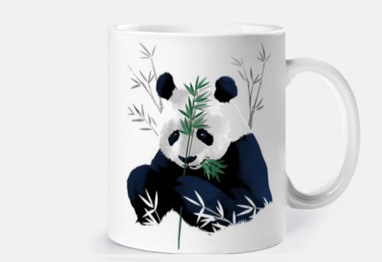 Tazza panda che mangia bambù