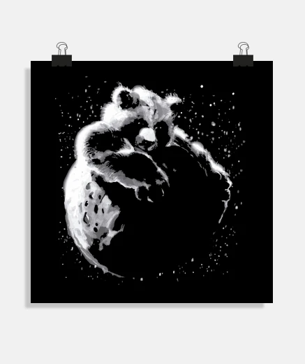 Poster panda dessin rare
