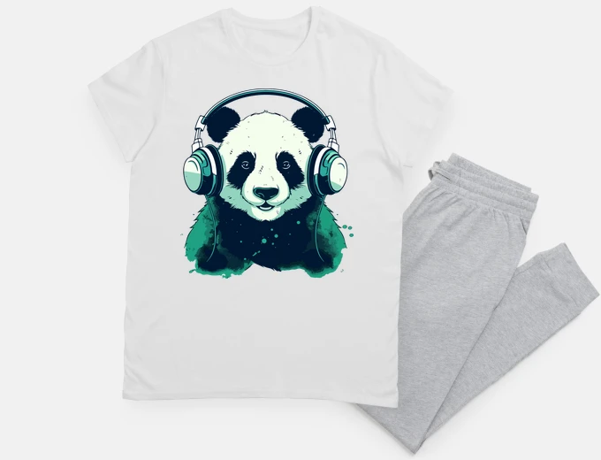 Pigiama panda dj pista da ballo platino, troppo bello, babydoll