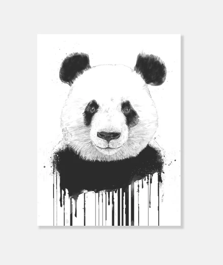 Tableau panda graffiti
