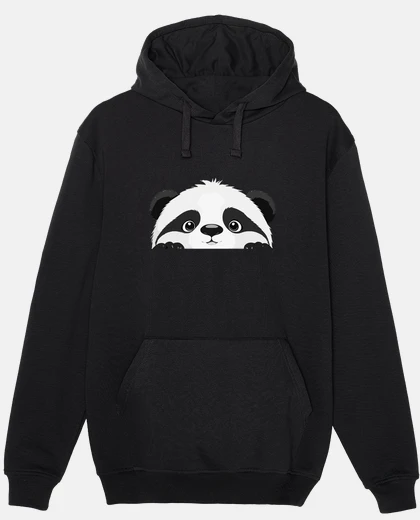 Hoodie Panda Peeking Cute Adorable Funny Anima